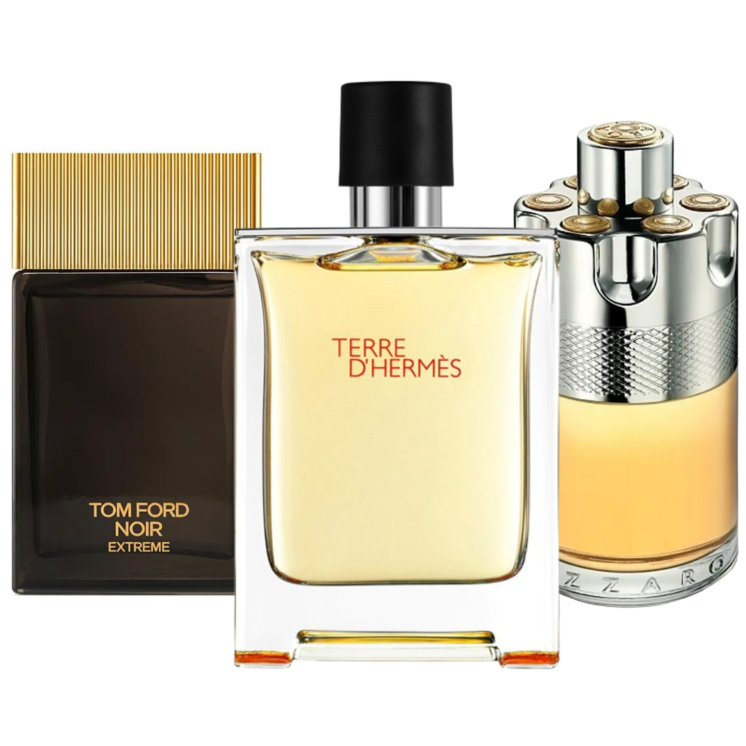 Conjunto 3 Perfumes | Terre de’Hermes, Azzaro Wanted, Tom Ford Noir Extreme 100 ml