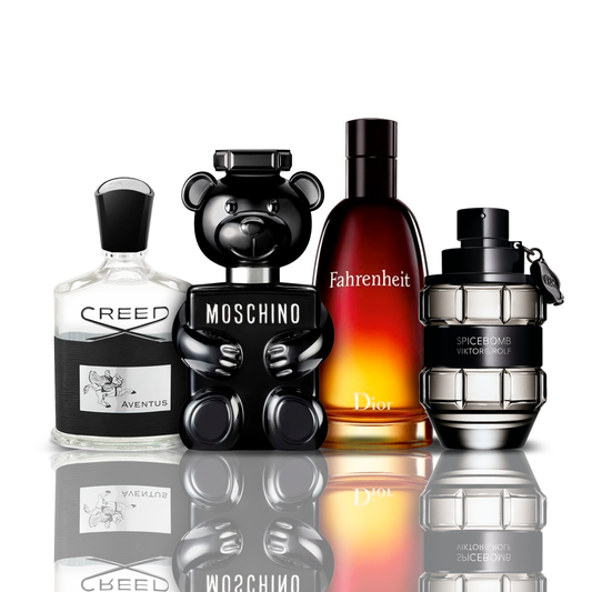 Conjunto de 4 Perfumes | Creed Aventus + Fahrenheit + SpiceBomb + Toy Boy Moschino 100 ml