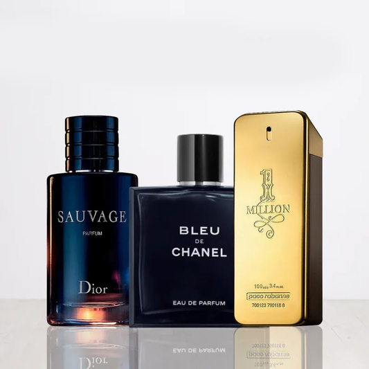 Conjunto 3 Perfumes | Sauvage Dior + One Million + Bleu de Chanel 100 ml
