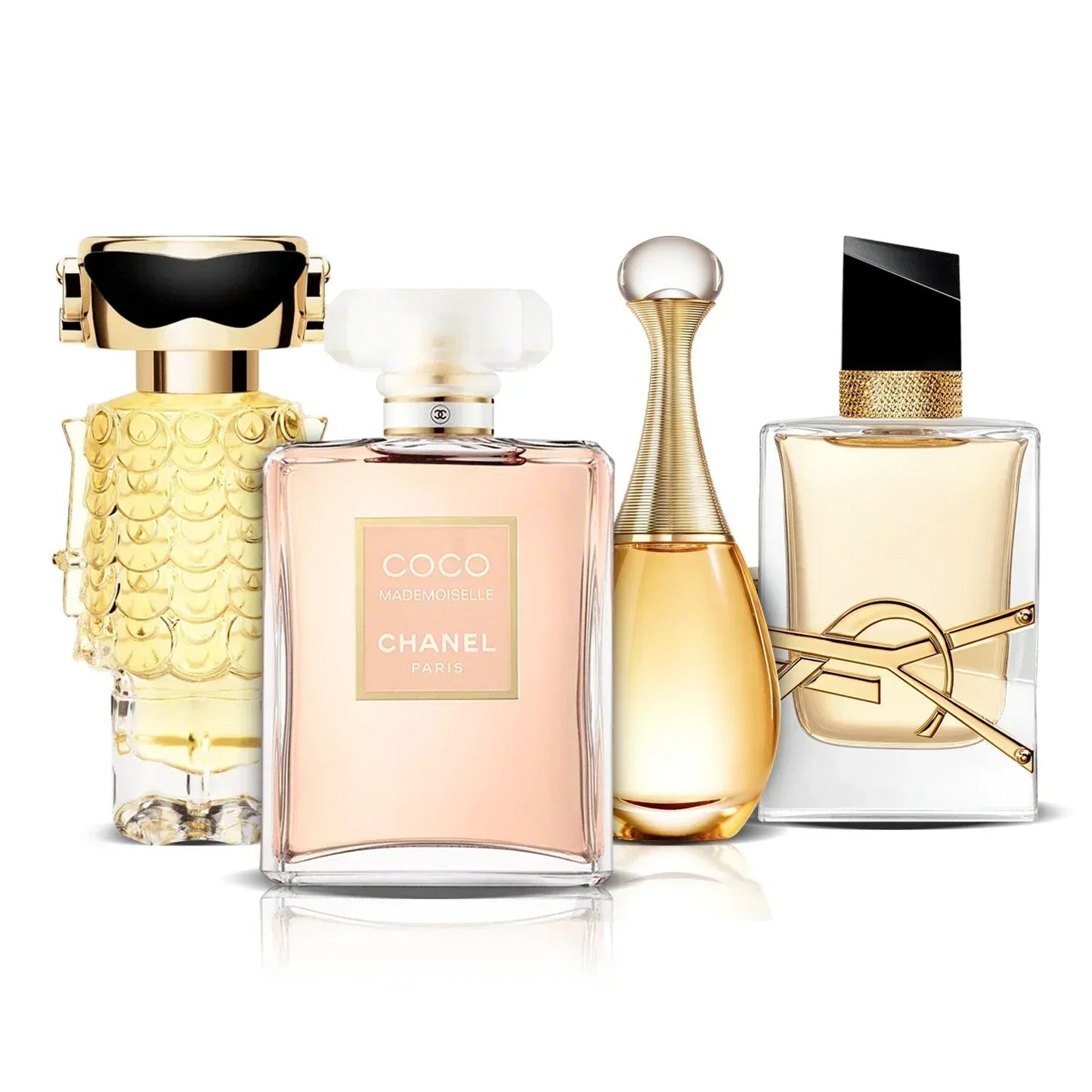 Conjunto de 4 Perfumes | Fame, Coco Mademoiselle, J'adore i Libre (100 ml)